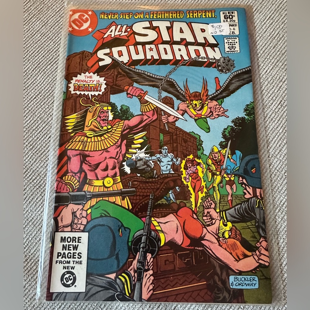 DC All-Star Squadron Comic - Blue, Red, Green, Yellow Cover